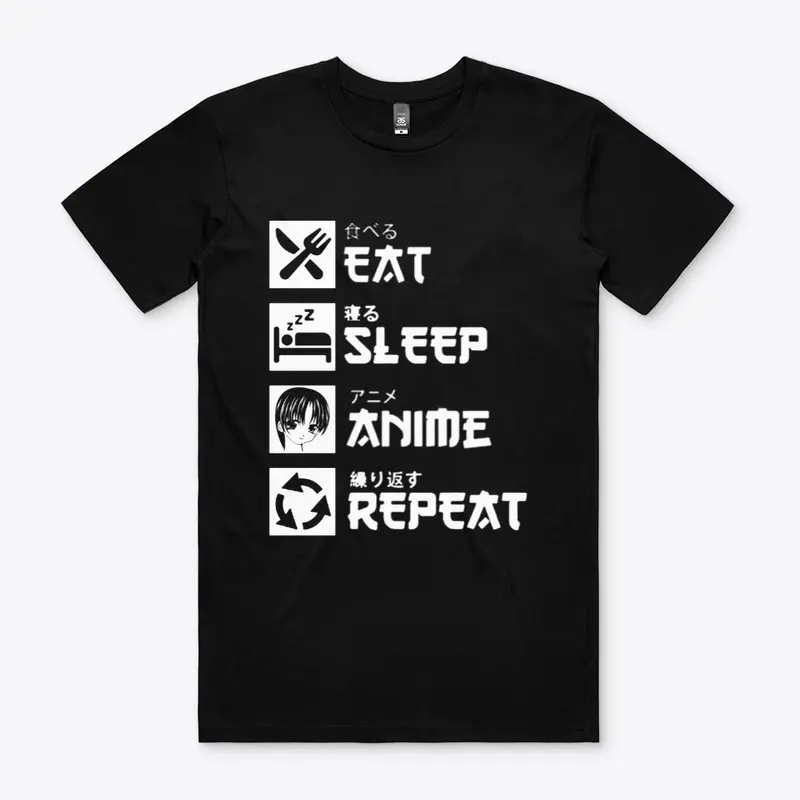 Eat Sleep Anime Repeat T-Shirt